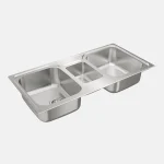 Fregadero de acero inoxidable de empotrar de dos cubetas y media